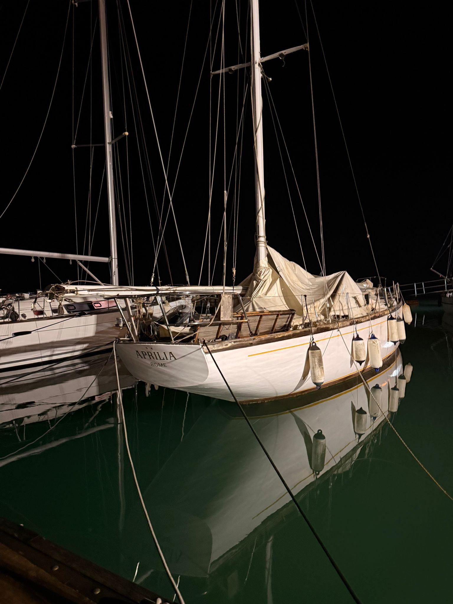 Aprilia in Licata at night